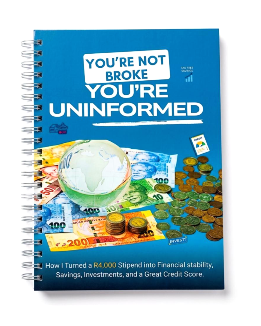 The practical money guide written for young South Africans who are figuring it out; budgeting, saving, investing, credit, and building financial stability on any income.